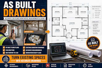 as built drawings from photos or measurements, existing conditions
