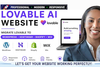 build lovable ai website, migrate lovable to wordpress, hostinger, shopify, wix