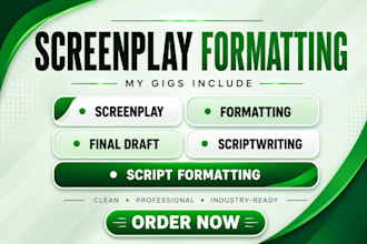 write an engaging screenplay for film or TV