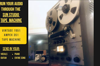 run your song or stems through the legendary sun studio tape machine