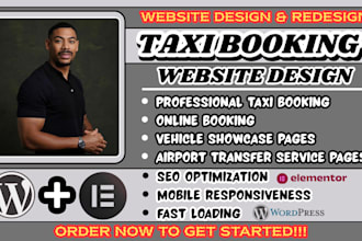 taxi booking website, taxi website design, transportation website