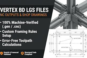 provide vertex bd lgs machine files for light gauge steel fabrication