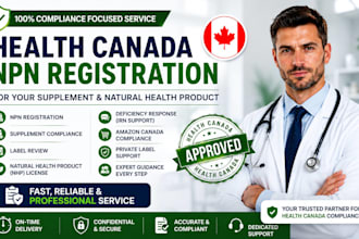 register your supplement for health canada npn approval