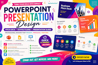 design, redesign quick urgent powerpoint presentation, pitch deck, goggle slides