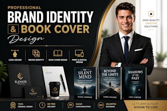 design a modern brand, logo, and professional book cover