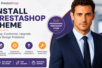 install prestashop theme, customize, upgrade, setup store and fix theme issues