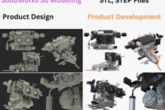 do product design, 3d cad design, 3d cad model and rendering, mechanical design