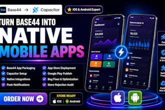 convert base44 to ios base44 web app to native ios base44 android mobile app