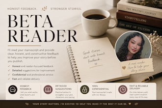 be your professional beta reader and review your novel
