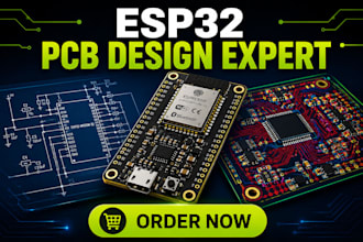 design esp32 pcb with schematic, layout and gerber files