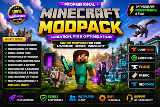 create custom minecraft modpack curseforge modrinth forge fabric server setup
