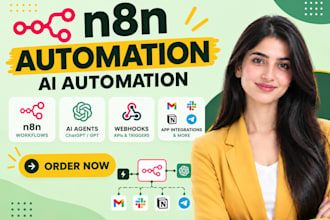 build n8n ai agents , automation , workflows  and ai automation