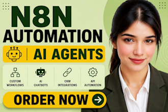 build n8n ai agents , automation , workflows  and ai automation
