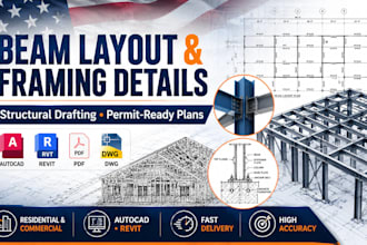 draft beam layout and framing detail drawings