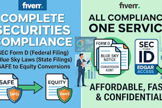 file sec form d, blue sky notices, and manage safe to equity conversions