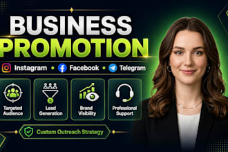 do business promotion with instagram facebook telegram dm marketing