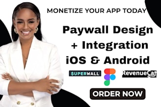 design and integrate paywall superwall revenuecat for ios and android