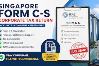prepare singapore form c s corporate tax return with financial statements