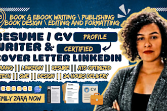 write ats resume, CV, cover letter, and optimize linkedin profile in 24 hours