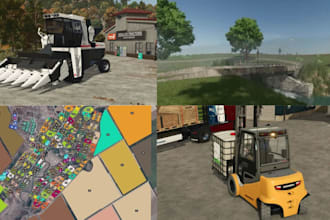 create custom farming simulator maps and tractor for farming
