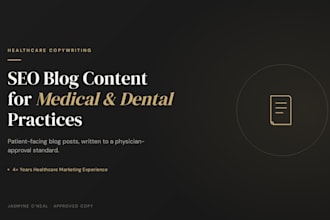 write SEO healthcare and medical blog content