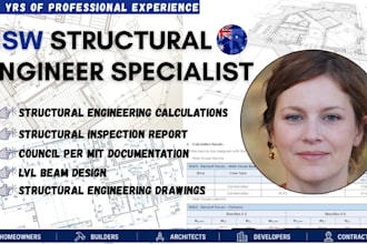 do nsw structural engineer calculations beam design wall removal per mit