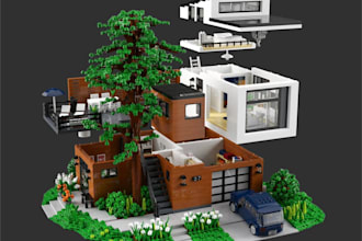 build custom 3d lego moc,pieces,accessories minifigures,set with pdf instruction