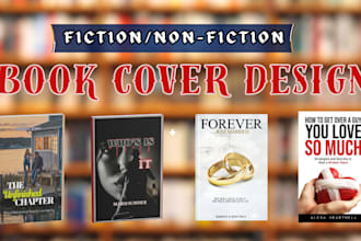 design ebook cover for amazon KDP, custom book cover, paperback cover design
