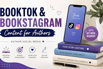 booktok and bookstagram content for author social media