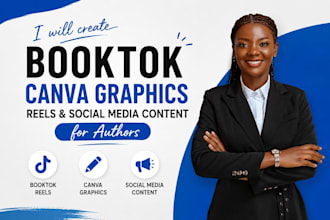 create booktok canva graphics reels and social media content for authors