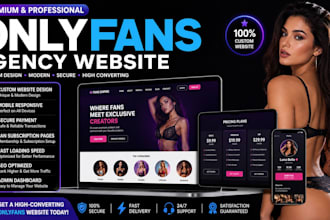 design and redesign onlyfans agency website, website promotion, onlyfans model