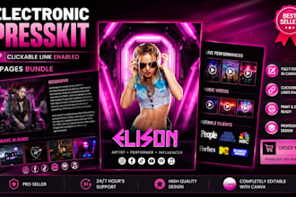 design a clickable electronic press kit epk in canva