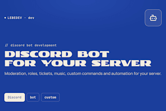 develop a custom discord bot for your server