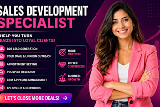 sales development representative sales closer b2b sales person to close deals