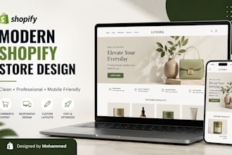 design and customize a modern responsive shopify store