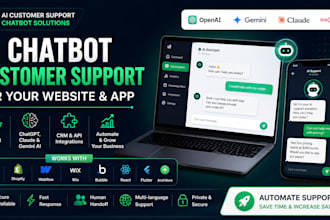build an ai chatbot for website customer support, ai customer support chatbot