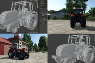 create realistic farming simulator vehicle mods with textures and animation
