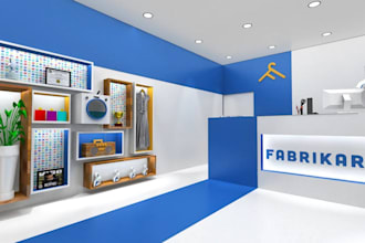 create realistic 3d laundry shop, wash house, fabric care and laundromat designs