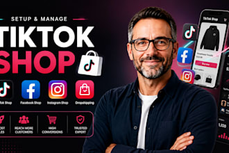 setup tiktok shop, facebook shop, instagram shop, tiktok dropshipping