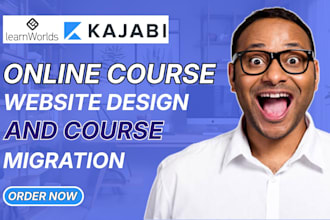 migrate and setup online course membership website on kajabi learnworlds podia