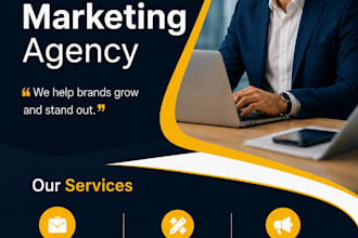 design a professional modern poster, flyer and event banner