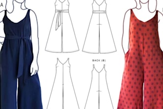 make a sewing patterns and pattern grading for any garment