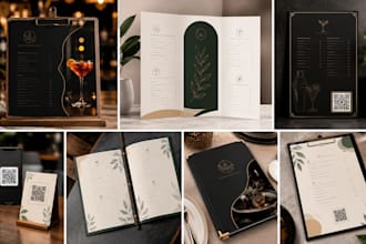 canva editable bar price list restaurant and menu minimalist design and free qr