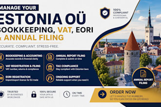 manage estonia oÜ bookkeeping, vat registration, eori, and annual filing