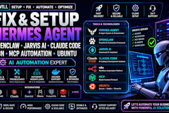 setup fix hermes agent openclaw jarvis ai claude code n8n mcp automation ubuntu