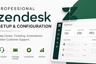 setup zendesk help center, CRM, ai chatbot and support automation