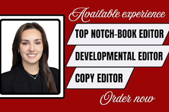 provide a developmental and copy edit for your novel