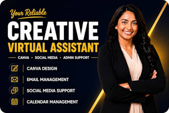 be your creative virtual assistant canva social media manager email management