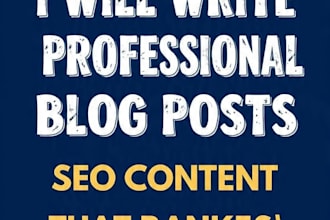 write SEO blog posts, articles, and website content