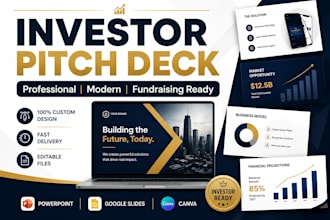 design a startup investor pitch deck for fundraising
